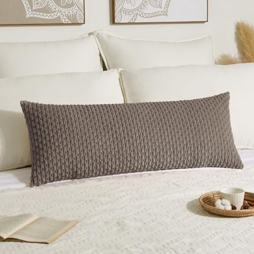 Kevin Textile Soft Corduroy 14"x36" Lumbar Pillow Cover 1 Pack, Light Brown - Image 6