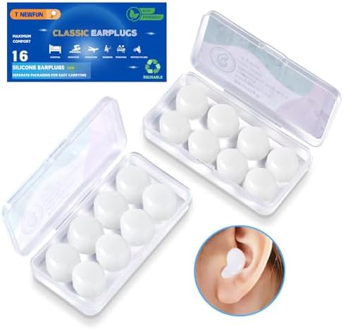 Silicone Ear Plugs for Sleeping Swimming, Reusable Moldable Noise Cancelling by Mavoslg