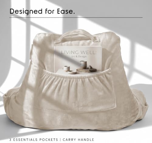 Nestl Reading Pillow for Bed, Back Pillow for Sitting Up in Bed - Image 4