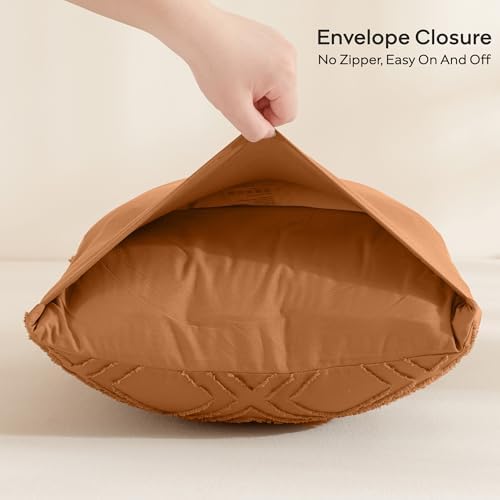 JELLYMONI Rust Grid Tufted Pillowcases Body Size 20" x54" - Image 6