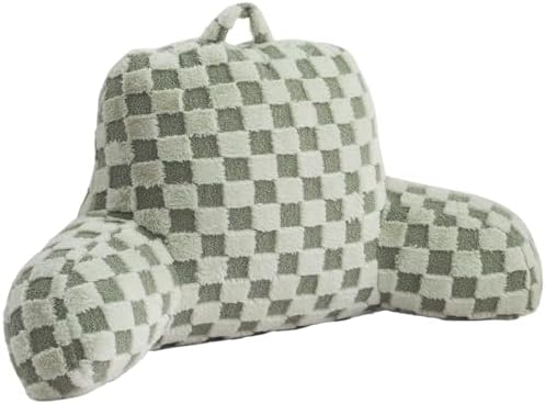 Aimuan Reading Pillow Checkered Bed Rest Wedge Backrest Checkerboard Pillow by AIMUAN