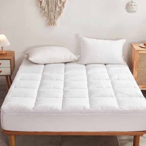 Mattress Pad - Soft and Breathable Mattress Protector Cover - Pillow Topper - Image 2