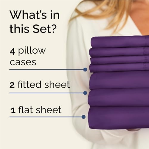 Split King 7 Piece Bed Sheet Set - Image 2