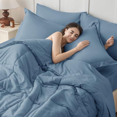 JOLLYVOGUE King Comforter Set, Ultra-Soft Bed in a Bag King Size 7 Pieces - Image 6