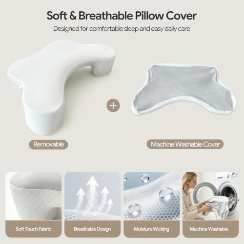 Side Sleeper Pillow with Arm Hole - Image 5
