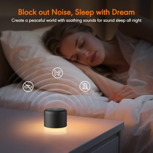 White Noise Machine with Night Light, 18 Soothing Sounds Portable Sound Machine - Image 3
