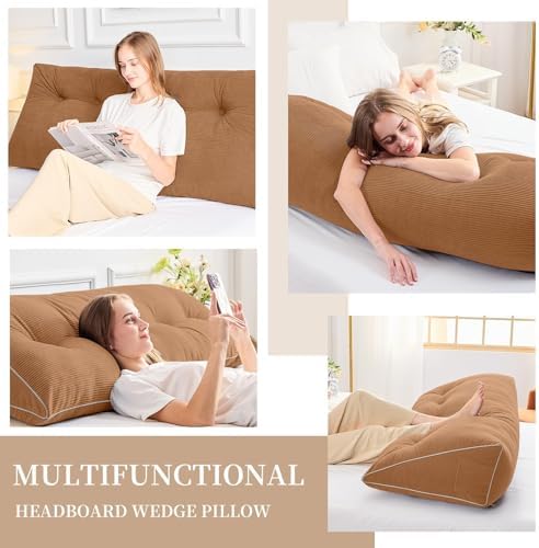 Sasttie Headboard Pillow King, Wedge Pillow Headboard - Image 2