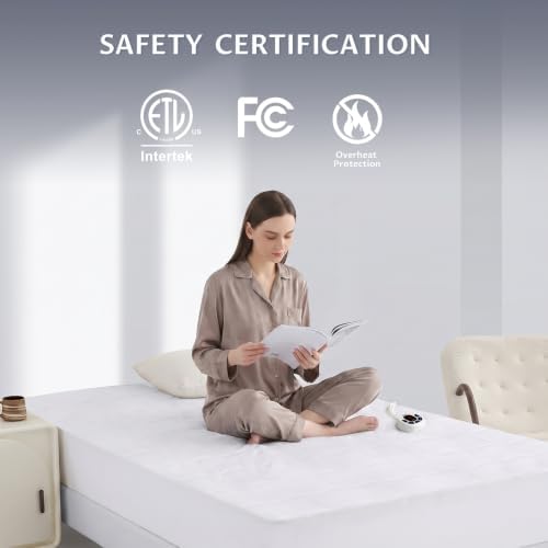 Multi-Zone Heated Mattress Pad Full, Quilted Surface, Preheat & Memory - Image 5