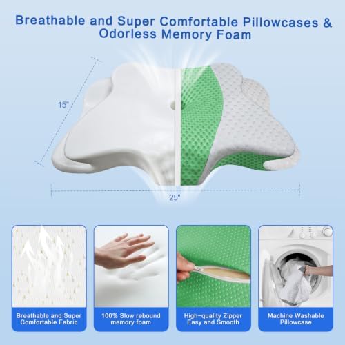 Pain Relief Cervical Pillow for Neck Support, Adjustable Ergonomic Pillow - Image 6