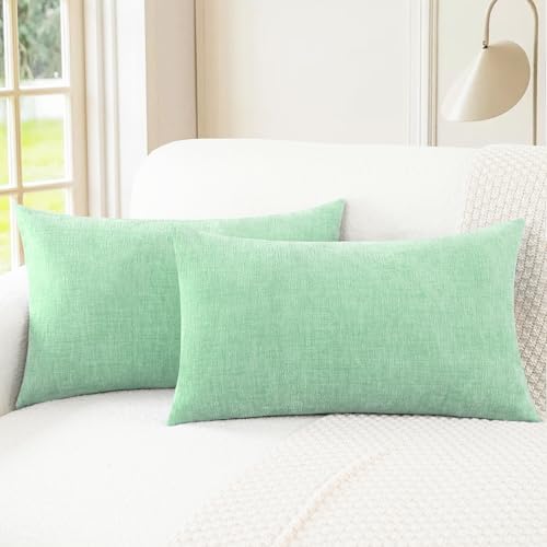 CaliTime Decorative Couch Throw Pillow Covers 20 X 12 Inches Grey Green by CaliTime