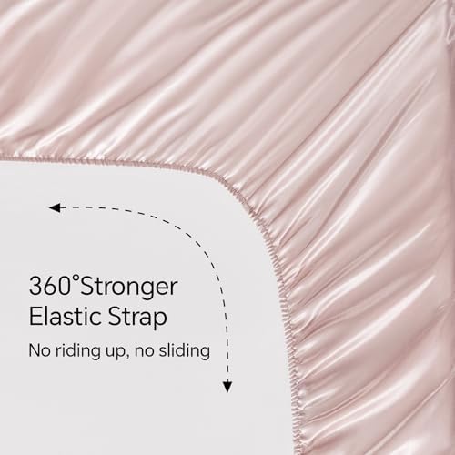 BEDELITE Satin Sheets California King Size Bed Set, 4 Pieces - Image 5