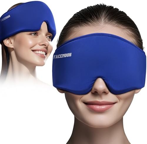 Cooling Gel Eye Mask for Puffy Eyes, Cold Compress for Migraine Relief by FACEMOON