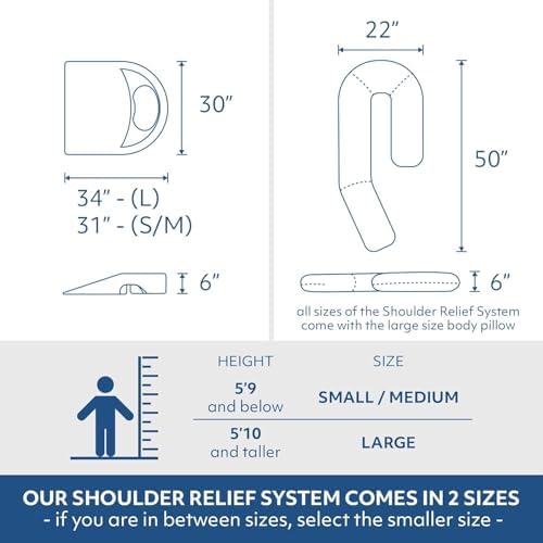MedCline Shoulder Relief System, Side Sleeper, Small/Medium 5'9" and Under - Image 3