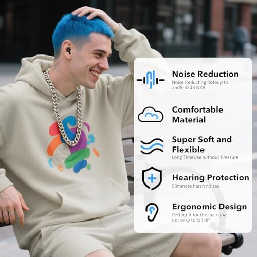 -40dB Ear Plugs for Sleeping Noise Cancelling Ear Plugs for Noise Reduction & - Image 3