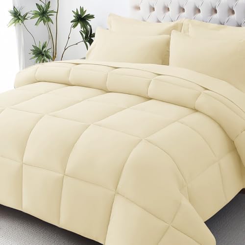 JOLLYVOGUE Twin XL Comforter Set, Ultra-Soft Bed in a Bag Twin XL Size 5 Pieces by JOLLYVOGUE