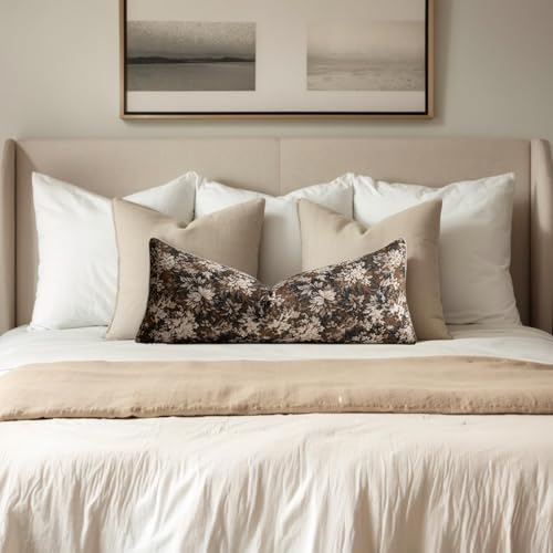 DEZENE Pack of 1 Vintage Floral Lumbar Pillow Covers 14x36 Boho Farmhouse - Image 4
