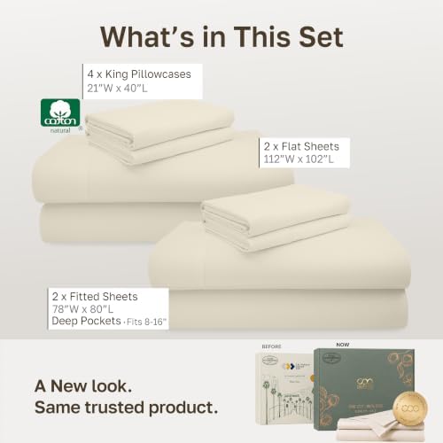 California Design Den 2 Pack Luxury 600 Thread Count King Sheets Set - Image 4