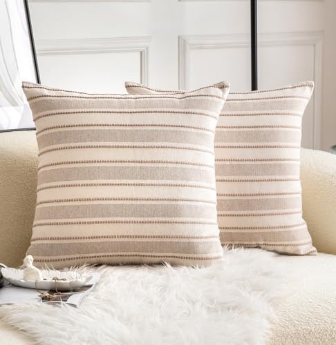 Cethom Decorative Boho Throw Pillow Covers, Farmhouse Textured Pillow Case by Cethom