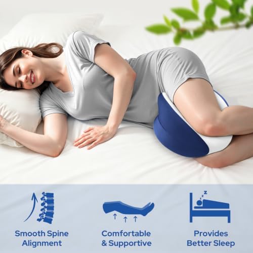 Knee Pillow for Side Sleepers, Memory Foam Leg Pillow - Image 3