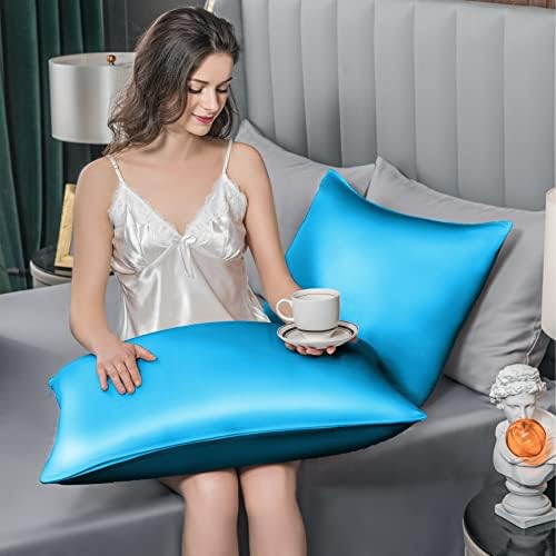 Mulberry Silk Pillowcase for Hair and Skin, King Size Cooling Silk Pillow Case - Image 4