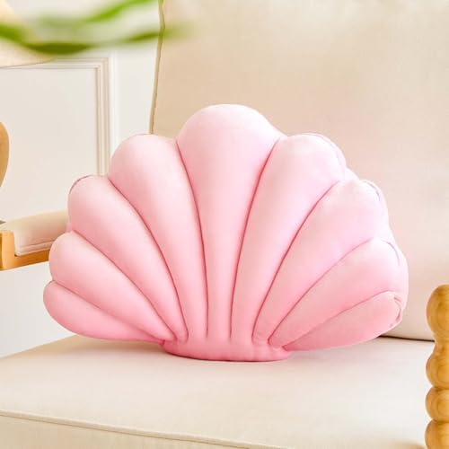Lfsaaj Pink Seashell Throw Pillows, Shell Shaped Throw Pillows, 18 Inch Soft by Lfsaaj