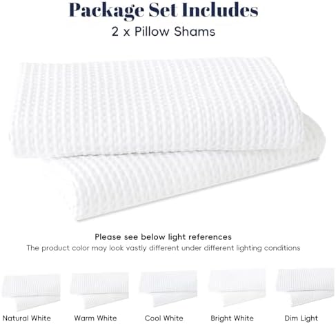 PHF Cotton Waffle Throw Pillow Covers 22" x 22", No Insert - Image 6