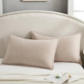 Stripe Quilted Pillowcases Set of 2, King Size Envelope Pillow Covers Soft by Uhamho