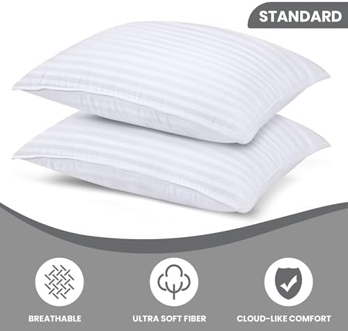 Utopia Bedding Bed Pillows for Sleeping, Pillows Standard Size Set of 2 - Image 2