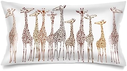Silk Satin Pillowcase for Hair and Skin, Giraffe Long Pillow Cover King Size by Unknown