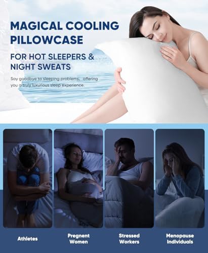 LUXEAR Cooling Pillow Cases for Hot Sleepers Set of 2 - Image 6