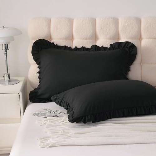 Ruffled Queen Pillow Shams, 2 Pack, 20x30 Inches - Image 2