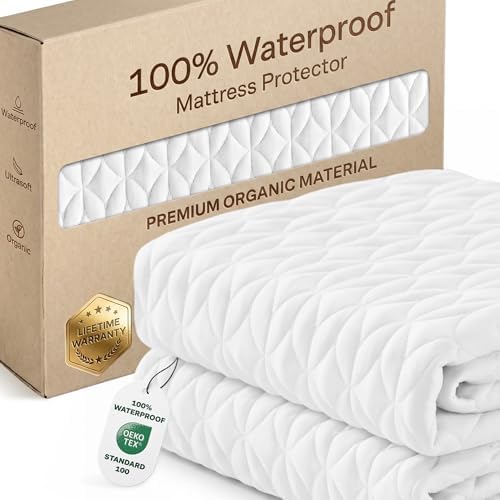 100% Waterproof Noiseless & Breathable King Size Mattress Protector by NiagaraSleepSolution