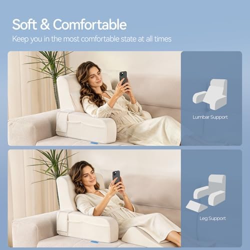 Kayfia Reading Pillow, Gel Memory Foam Back Rest Pillow - Image 2