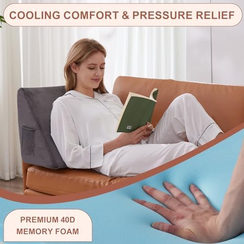 Knee Pillow for Back Sleeping, Leg Pillow Knee Wedge Pillow, Memory Foam Wedge - Image 3