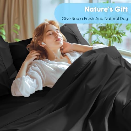 SONORO KATE 1000 Series 100% Egyptian Cotton Queen Sheets, Extra Deep Pocket - Image 4