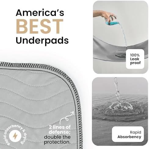 IMPROVIA® Washable Underpads, Heavy Absorbency Reusable Incontinence Pads - Image 2