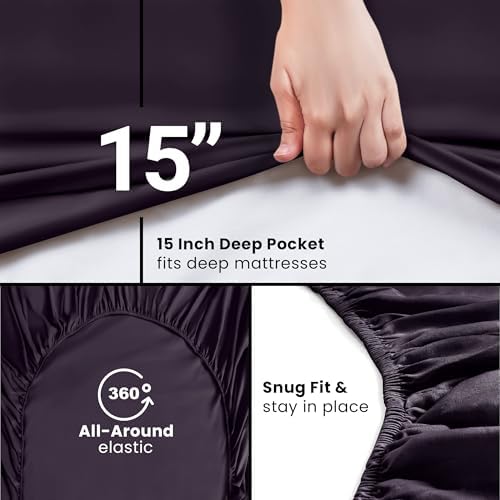Twin Fitted Sheet, Ultra Soft Fits Up to 15 Inch Deep Pocket - Image 3