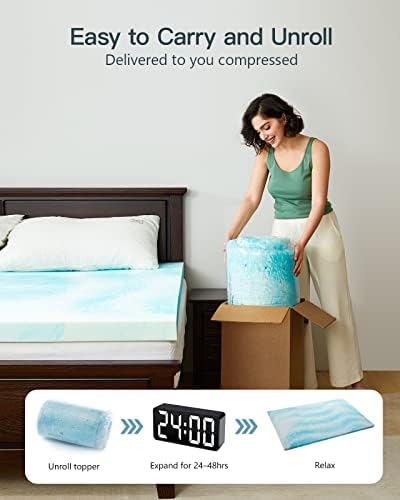 PERLECARE 3 inch Twin XL Ventilated Memory Foam Mattress Topper - Image 6