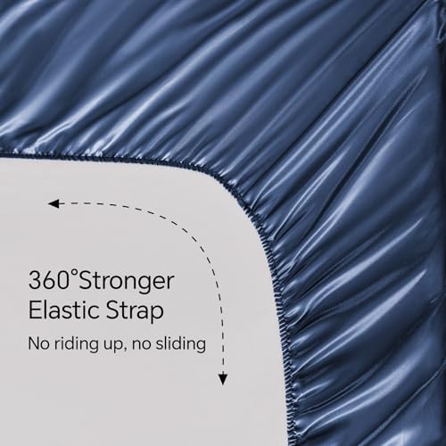 BEDELITE Satin Sheets Full Size Bed Set, 4 Pieces - Image 5