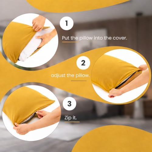 EVOLIVE Body Pillow Cover 21"x54", Microfiber Hidden Zipper - Image 6