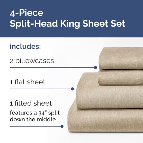 Flex Top Split Head King 4 Piece Sheet Set - Image 3