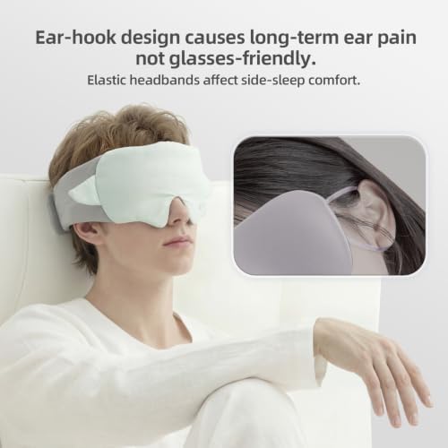 Mint Green Sheep Sleep Mask Breathable Blackout Eye Mask - Image 5