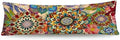 Boho Abstract Mandala Floral 20x54 Body Pillow Cover, Art Nouveau Deco Decor by HUGANE