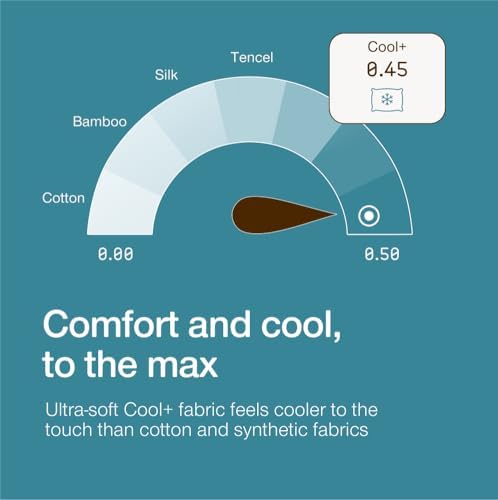 Coop Home Goods Cool+ Cooling Pillow Case Set of 2, Dove Grey King Size Pillow - Image 5