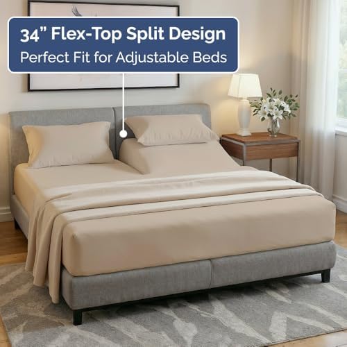 Flex Top Split Head King 4 Piece Sheet Set - Image 4