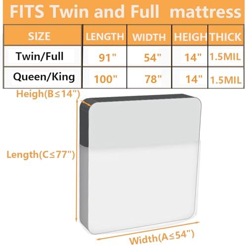 Mattress Bags for Moving Storage, Mattress Protector Cover, Waterproof Mattress - Image 2