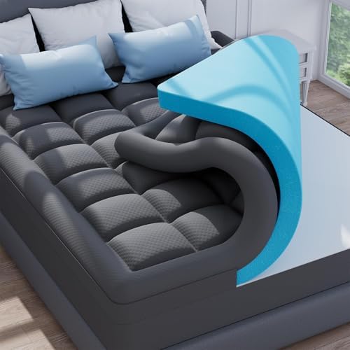 ELEMUSE 3 Inch Queen Dual Layer Memory Foam Mattress Topper by ELEMUSE