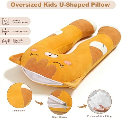 47x23 inch U Shaped Long Plush Body Pillows - Image 4