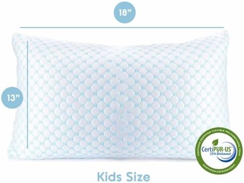 Nestl Cooling Kids Pillow for Sleeping 4 Pack, Luxury Shredded Memory Foam - Image 2
