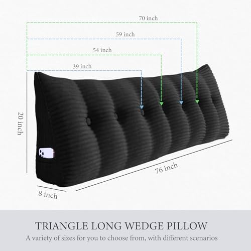 Headboard Pillow Queen, Bed Wedge Pillow Headboard Headrest - Image 4